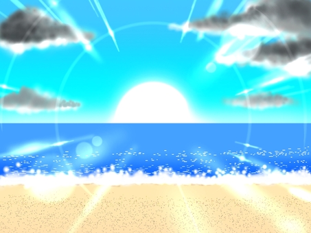 初日の出 初日の出,朝,朝日,お正月,海,元日,新年,新春,元旦,お祝いのイラスト素材