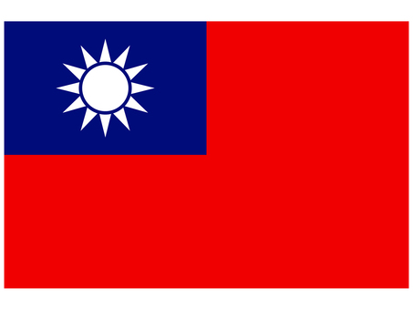 台湾の国旗アイコン 台湾,国旗,アジア,シンプル,アイコンのイラスト素材