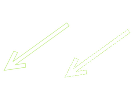 Illustration, arrow, decline, under, 