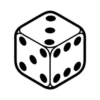 サイコロのアイコン サイコロ,3の目,賭け事,ゲーム,賭博,サイ,博打,アイコン,シンプル,マークのイラスト素材