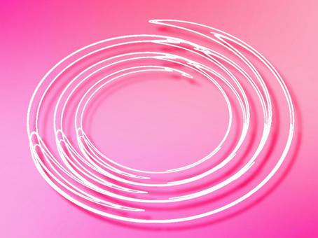 ピンクに白色リングのラインアート壁紙素材 ラインアート,白色,リング,サークル,ピンク,グラデーション,背景,壁紙,渦巻き,模様のイラスト素材