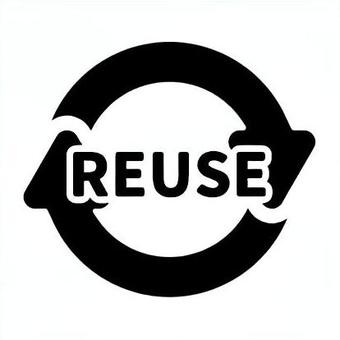 リユースのイラストロゴ素材 リユース,3r,エコロジー,アイコン,ロゴ,エコ,クリーン,エネルギー,環境,環境問題のイラスト素材