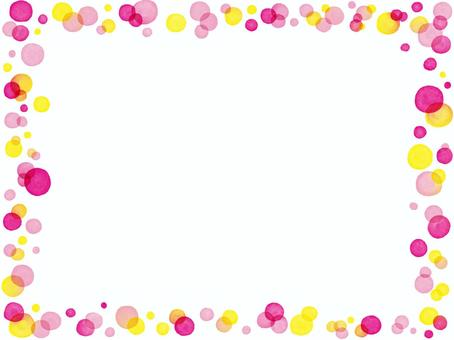 Watercolor frame dots, watercolor painting, frame, frame, JPG and PNG