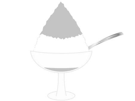 Illustration, shaved ice, ice, summer, 