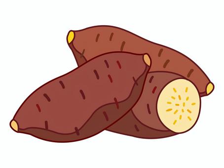 9月10月11月秋の味覚さつまいもの挿絵 さつまいも,焼き芋,芋,アイコン,イラスト,素材,薩摩芋,野菜,秋の味覚,サツマイモのイラスト素材
