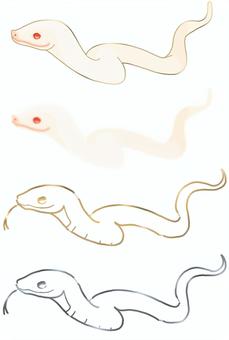 White snake illustration and gold and silver line drawing, JPG and PNG White snake illustration and gold and silver line drawing, a snake, have been, reptiles, JPG and PNG