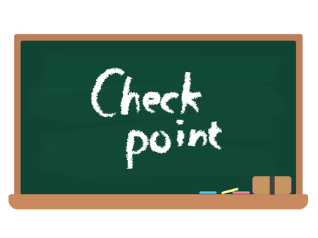 Check point と書かれた黒板 黒板,チェックポイント,学校,黒板消し,チョーク,ベクター,シンプル,文字,アイキャッチ,白のイラスト素材
