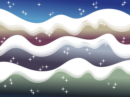 冬　山　波　雪 冬,背景,壁紙,山,雪,森,林,寒い,寂しい,冷たいのイラスト素材