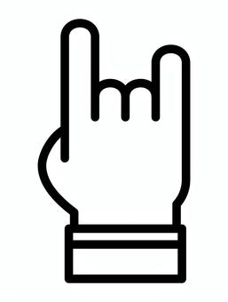 メロイックサイン メロイックサイン,アイコン,手,サイン,ジェスチャー,ハンドサイン,指,黒のイラスト素材