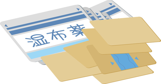 大量の湿布 湿布,貼り薬,経皮鎮痛消炎剤,薬,湿布薬,医薬品,肩こり,腰痛,首コリ,筋肉痛のイラスト素材