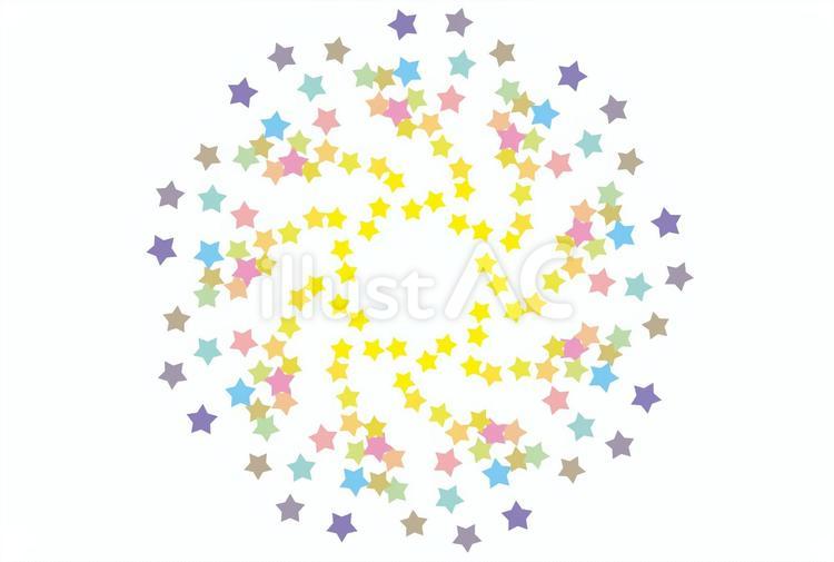 渦巻きみたいな集中線の星のカード 星,渦巻,集中線のイラスト素材