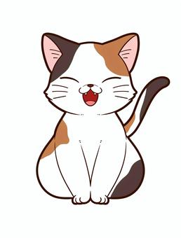 三毛猫 三毛猫,猫,動物,獣,かわいい,ネコ,座る,素材,イラストのイラスト素材