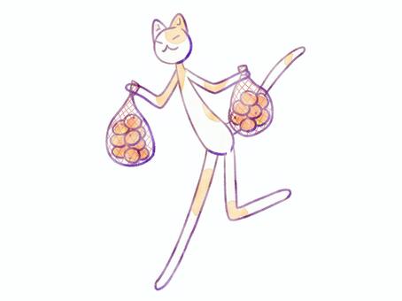 みかんネット猫