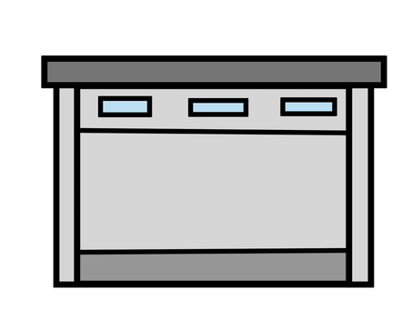 ガレージ ガレージ,駐車場,倉庫,車庫,建物,生活のイラスト素材