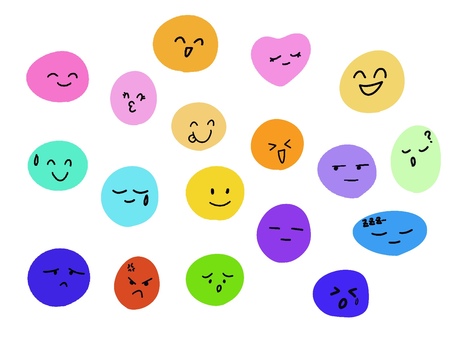 いろいろな顔のアイコン(セット) いろいろな顔のアイコン(セット) 顔,表情,アイコンのイラスト素材