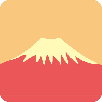 富士山　  富士山,夕方,夕焼け,日本一,山頂,自然,風景,空,シンプル,アイコンのイラスト素材