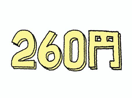 260円 260円,文字絵,フォント,pop調,手描き,挿絵,ワンポイント,素材,商用可,無料のイラスト素材