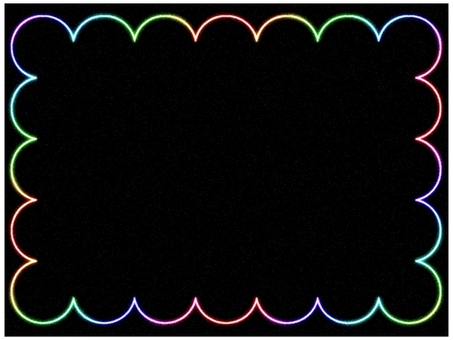 モコモコフレ−ム　虹色 モコモコ,ふわふわ,フレ−ム,ポストカード,メッセージカード,ザラザラ,ノイズ,虹色,レインボー,グラデーションのイラスト素材