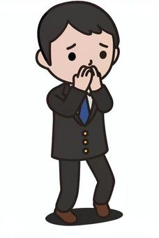 驚愕する人 驚愕する人 驚き,驚愕,愕然,衝撃,ショック,びっくり,男性,スーツ,ビジネス,会社員のイラスト素材