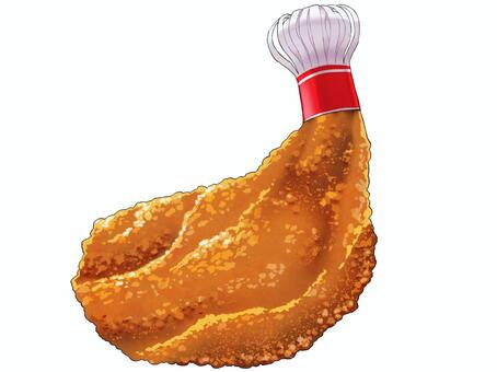 フライドチキン　赤 クリスマス,フライドチキン,チキン,料理,揚げ物のイラスト素材