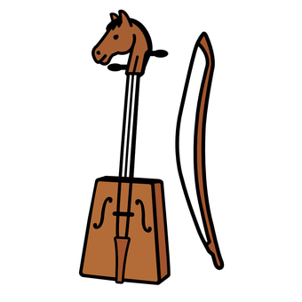 馬頭琴 馬頭琴,モンゴル,楽器,伝統,文化,馬,弦のイラスト素材