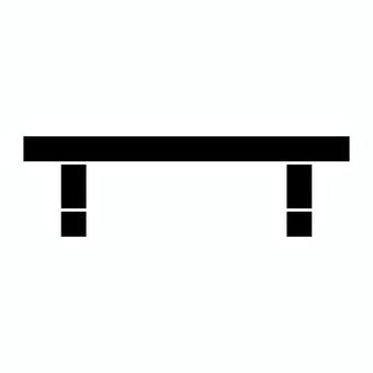平均台のシルエット 平均台,体操,体育,シルエット,シンプル,挿絵,黒,アイコン,道具,素材のイラスト素材