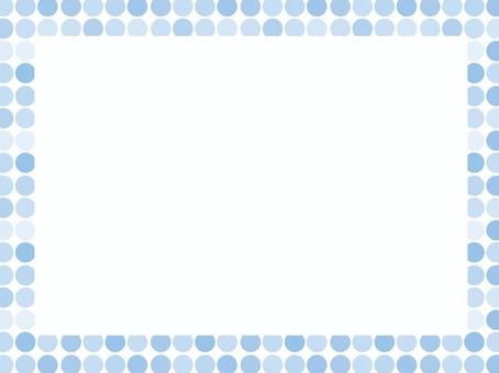 水玉のフレーム＿ブルー 水玉,丸,円のイラスト素材