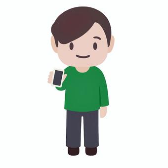 スマホを見せる男 男,スマホ,見せる,説明,会話,コミュニケーション,提案,情報共有,信頼,表情のイラスト素材