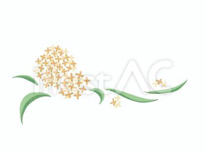 金木犀の装飾フレーム 左下