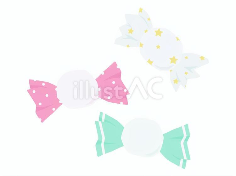 キャンディ　飴3種類 キャンディ,飴,お菓子のイラスト素材