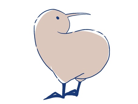 キウイバード キウイ,鳥,手描きのイラスト素材