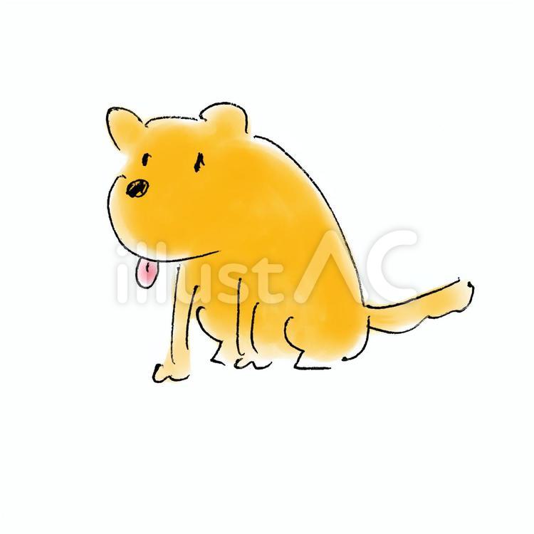 ゆるいぬ いぬ,犬,イヌのイラスト素材