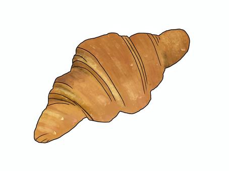 クロワッサン クロワッサン,パン,カフェ,朝食,ビュッフェ,線画のイラスト素材