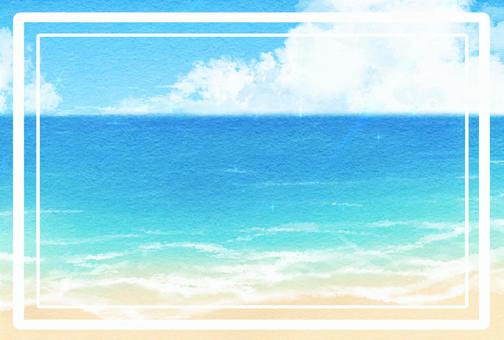 New glitter sea watercolor postcard, JPG New glitter sea watercolor postcard, , JPG