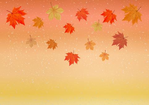 紅葉が舞う秋の背景 紅葉,落ち葉,秋,背景,壁紙,オレンジ,黄色,グラデーション,自然,風景のイラスト素材