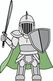 戦士キャラ　 戦士,甲冑,ファンタジー,ゲーム,剣,盾,鎧,人物,3頭身,キャラのイラスト素材