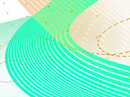 流線のリズム-グリーン02 グリーン,流線,抽象,背景,曲線,グラデーション,自然,爽やか,リラックス,柔らかいのイラスト素材