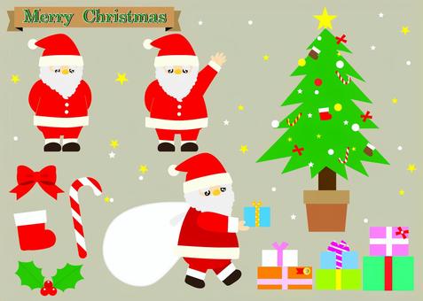 メリークリスマス メリークリスマス サンタクロース,クリスマス,クリスマスツリーのイラスト素材