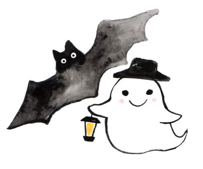 Ghost and bat, ghost, bat, ghost, JPG and PNG