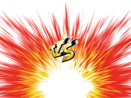 ゲームVS対決素材 爆発,炎,火,グラデーション,枠,オシャレ,テンプレート,ポップ,広告,デザインのイラスト素材