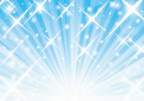 爽やかでキラキラした集中線 集中線,効果線,光,星,ゴージャス,青色,背景のイラスト素材