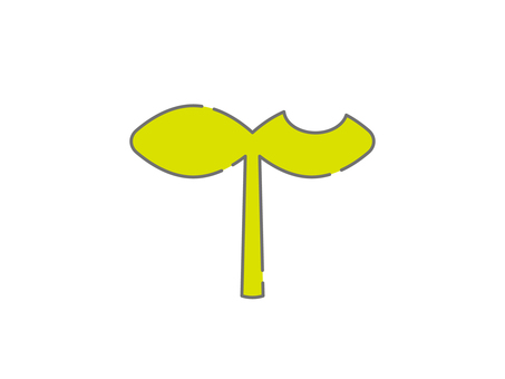 Bug-eating leaves, JPG, PNG and AI Bug-eating leaves, worm eating, futaba, two leaves, JPG, PNG and AI