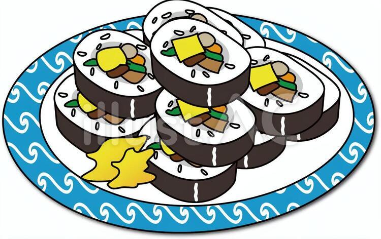 巻きずし 食べ物,2月,節分のイラスト素材