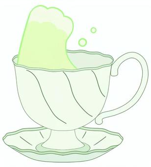 ティーカップ_tea cup 食器,洋風,ティーカップ,耐熱,取っ手のイラスト素材