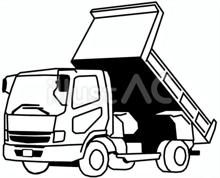 線画のトラック トラック,線画,ダンプのイラスト素材