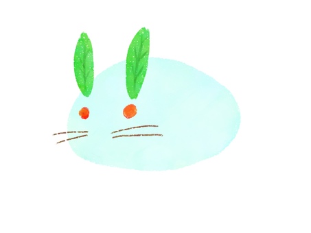 水彩風の雪うさぎ 水彩風の雪うさぎ 雪うさぎ,冬,動物,かわいい,シンプル,やさしい,水彩風,ふんわり,癒し,ナチュラルのイラスト素材