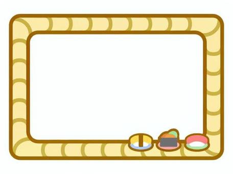 回転ずしのフレーム　プレーン 回転ずし,寿司,食べ物,料理,フレームのイラスト素材
