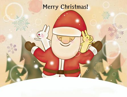 Santa card, santa claus, santa, snow, JPG