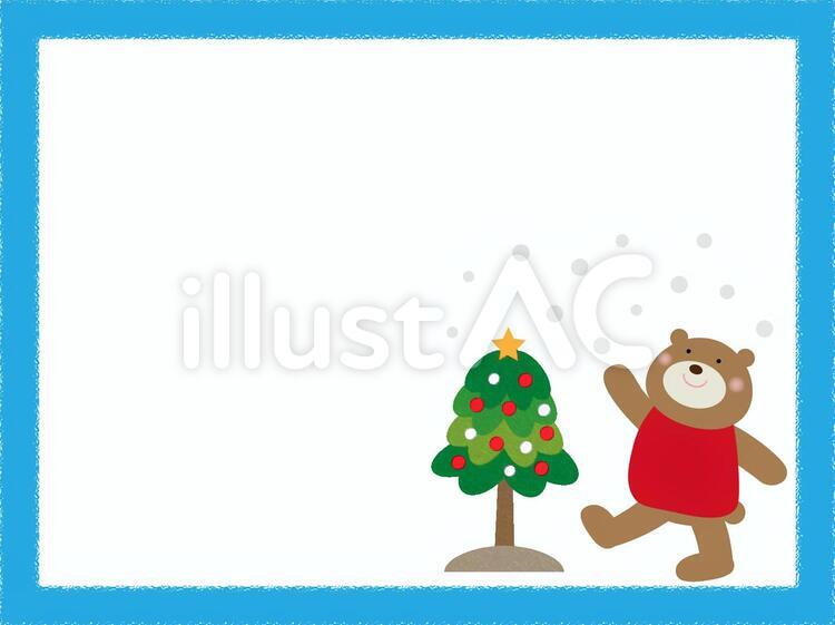 冬のフレーム素材 冬,フレーム,クリスマスのイラスト素材