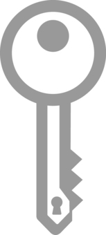 ピクトグラムの銀の家の鍵です。 ピクトグラム,鍵,シンプル,家,ギザギザ,キー,レトロ,金属,ドア,玄関のイラスト素材